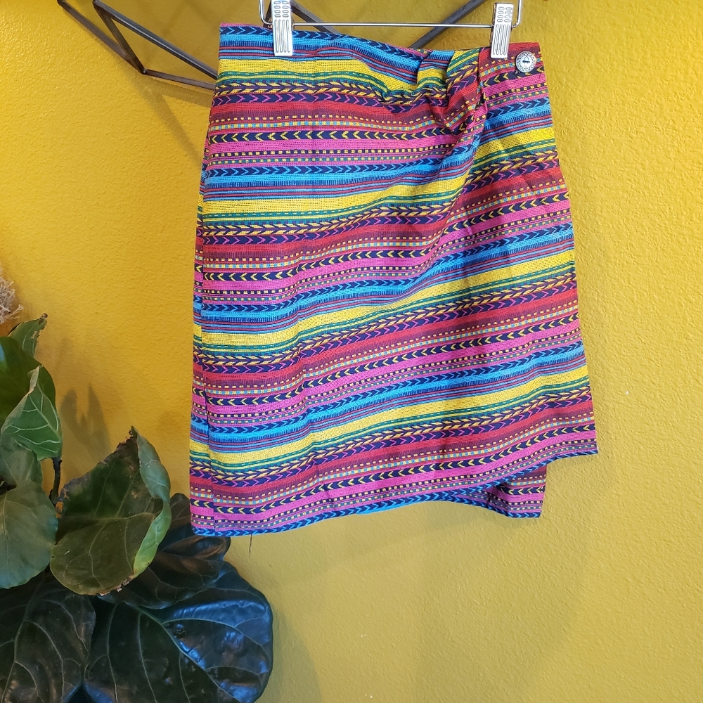 Bonjour Vintage Boho Wrap Skirt